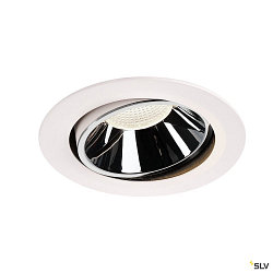 LED Ceiling recessed luminaire NUMINOS DL XL, 4000K, IP20, rotatable / pivotable, 20, 3750lm, UGR 18, white/chrome