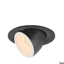 LED Ceiling recessed luminaire NUMINOS GIMBLE M, 2700K, 55, black/white