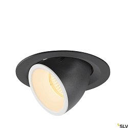 LED Ceiling recessed luminaire NUMINOS GIMBLE M, 3000K, 55, black/white