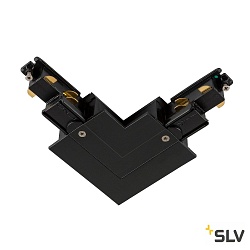 3-phase L-connector S-TRACK earth right, black
