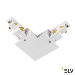 3-phase L-connector S-TRACK earth right, white