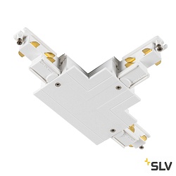 3-phase T-connector S-TRACK earth inside, left, white