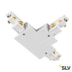 3-phase T-connector S-TRACK earth inside, right, white