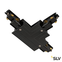 3-phase T-connector S-TRACK earth outside, right, black
