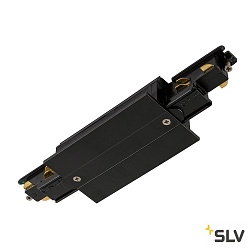 3-phase straight connector S-TRACK, black
