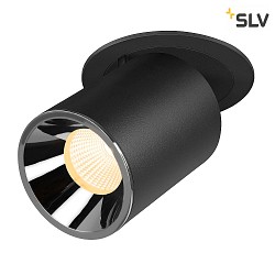 ceiling recessed luminaire NUMINOS PROJECTOR L cylindrical, chrome, black