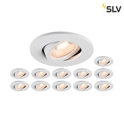 ceiling recessed luminaire UNIVERSAL DOWNLIGHT MOVE PHASE swivelling, set of 12 IP20, white dimmable