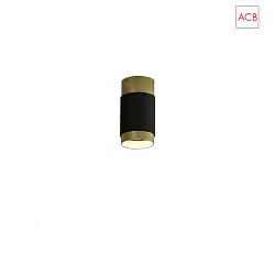 ceiling luminaire LUX 3989/6 IP20, gold, black glossy