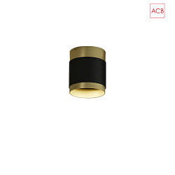 ceiling luminaire LUX 3989/10 IP20, gold, black glossy