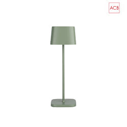 battery table lamp STROLL 8218 with switch, with accumulator IP65, green