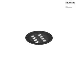 floor recessed luminaire LANKO-R round, adjustable, passable, switchable IP67, black 