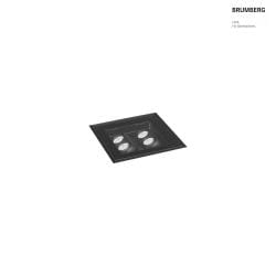 floor recessed luminaire LANKO-S square, adjustable, passable, switchable IP67, black 