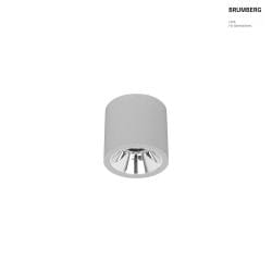 downlight APOLLO MINI smooth, round, DALI controllable IP20, powder coated, silver dimmable