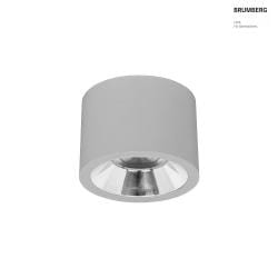 downlight APOLLO MAXI smooth, round, DALI controllable IP20, powder coated, silver dimmable