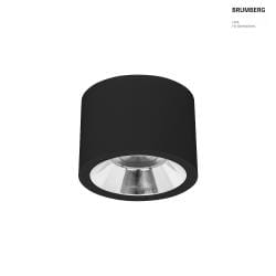 downlight APOLLO MAXI smooth, round, DALI controllable IP20, powder coated, black dimmable