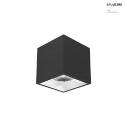 downlight APOLLO MAXI square, smooth, DALI controllable IP20, powder coated, black dimmable