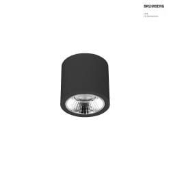 downlight APOLLO MIDI round, DALI controllable, faceted IP20, powder coated, black dimmable