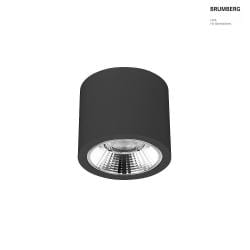 downlight APOLLO MAXI round, DALI controllable, faceted IP20, powder coated, black dimmable