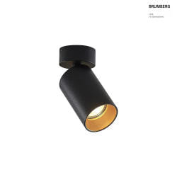 ceiling luminaire TAGES  6CM 1 flame, small, round GU10 IP20, black matt dimmable