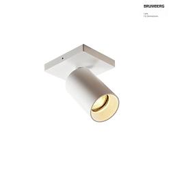 ceiling luminaire TAGES 1 flame, square GU10 IP20, white matt dimmable