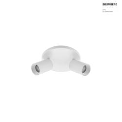 ceiling luminaire TAGES 2 flames, round GU10 IP20, white matt dimmable