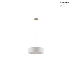 pendant luminaire TIM  40CM up / down, with diffuser E27 IP20, nickel matt dimmable