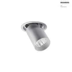ceiling recessed luminaire TRAXX MINI swivelling, rotatable, direct IP20, silver dimmable