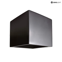 wall luminaire CUBE up / down, cube shape G9 IP20, black dimmable