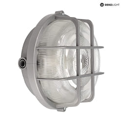 wall and ceiling luminaire SOTANO RETRO round E27 IP44, grey dimmable
