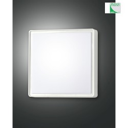 Fabas Luce OBAN LED Deckenleuchte, IP65, 24x24cm, wei, 4000K