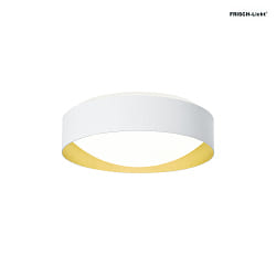 wall and ceiling luminaire PREMIUM ARCHITEKTUR  30,8cm round IP40, gold, white dimmable