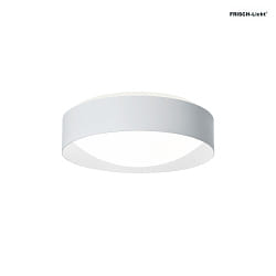 wall and ceiling luminaire PREMIUM ARCHITEKTUR  30,8cm round IP40, white, snow white dimmable