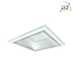 LED Recessed Downlight, 10W, 4000K, 1100lm, square, IP21, opal, DALI dimmable, white