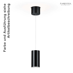 pendant luminaire HELLI-1 1 flame, adjustable, controllable with gestures, with lens optics IP20, black