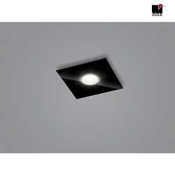 LED Deckenleuchte NOMI, 7W, 2700K, IP20, 1-flammig, Mae: 23 x 23cm, dimmbar, schwarz matt