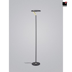 floor lamp ELARA with switch LED IP20, gold, black dimmable