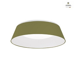 LED ceiling luminaire THELMA,  50cm, 22W 2700K 2500lm, chintz shade / white acrylic cover, dimmable, Kale