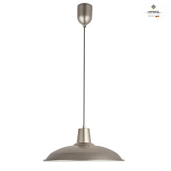 pendant luminaire FORM 1 flat, half round, with cable lift E27 IP20, platinum dimmable