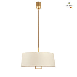 pendant luminaire KLARA with cable lift, washable E27 IP20, brass dimmable
