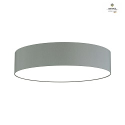 Ceiling luminaire MARA,  78cm, 6x E27, white fabric cover below / Chintz, light grey
