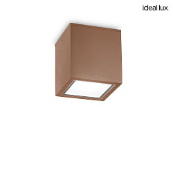 outdoor ceiling luminaire TECHO BIG square GU10 IP54, coffee brown dimmable