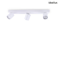 ceiling luminaire RUDY 3 flames GU10 IP20, white dimmable