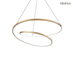 pendant luminaire OZ PL LED 800M round, DALI controllable IP20, brass dimmable