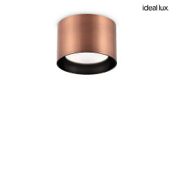 ceiling luminaire SPIKE round GX53 IP20, copper, burnished dimmable