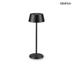 battery table lamp PURE IP54, black dimmable
