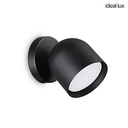 wall luminaire DODO 1 flame GX53 IP20, black dimmable