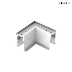 L-connector EGO RECESSED TRIM horizontal, on/off, white