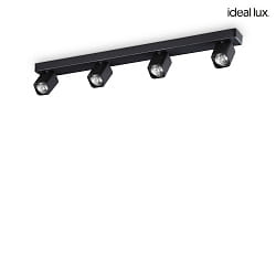 ceiling luminaire RUDY 4 flames GU10 IP20, black dimmable
