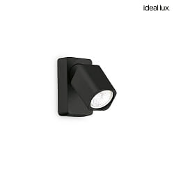 wall luminaire RUDY 1 flame GU10 IP20, black dimmable