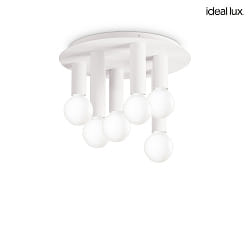 ceiling luminaire PETIT 6 flames E27 IP20, white dimmable